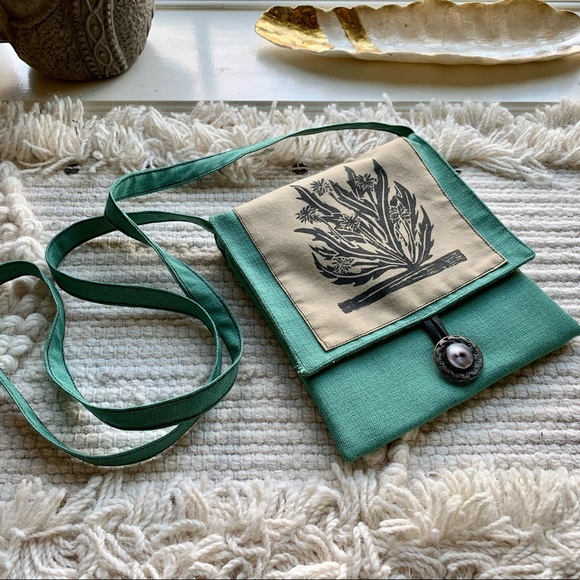 Hand Crafted Handbags - Hand Crafted Crossbody Bag with Fennec Designs Patch